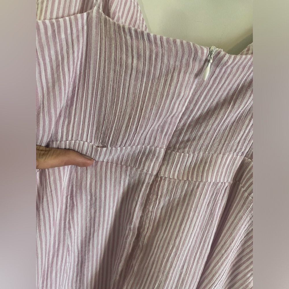 Honey Punch MiniDress Stripes Pink White Sleeveless Scoop Neckline Size M - Picture 2 of 14